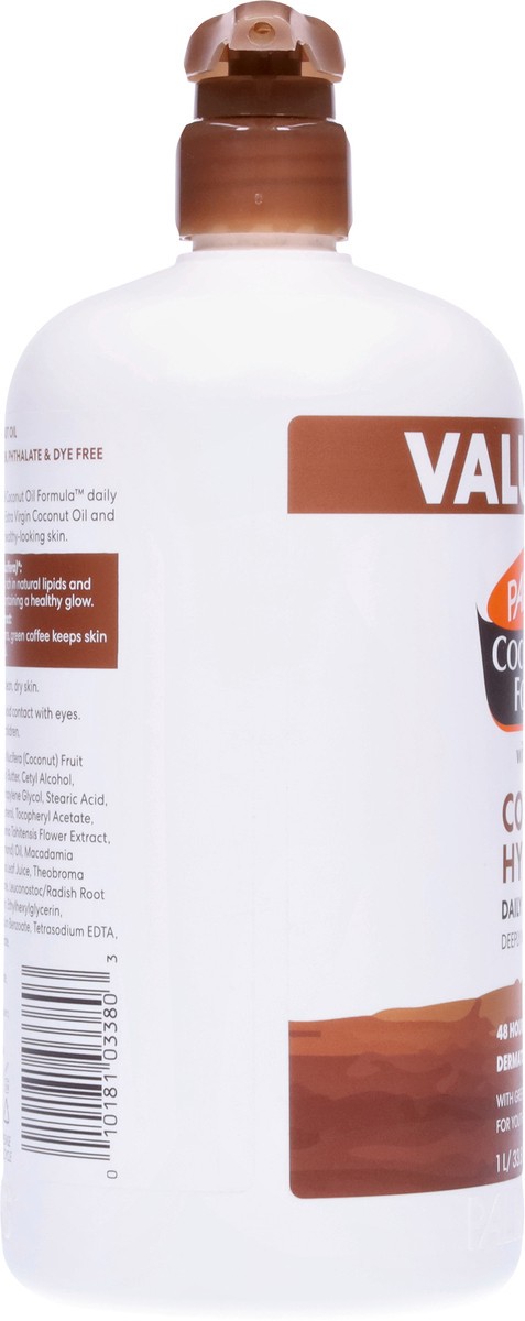 slide 4 of 9, Palmer's Coconut Oil Formula Daily Coconut Hydrate Body Lotion Value Size 33.8 fl oz, 33.8 fl oz