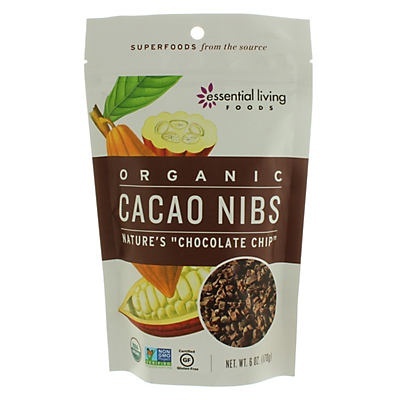 slide 1 of 1, Essential Living Foods Organic Cacao Nibs Chocolate, 6 oz