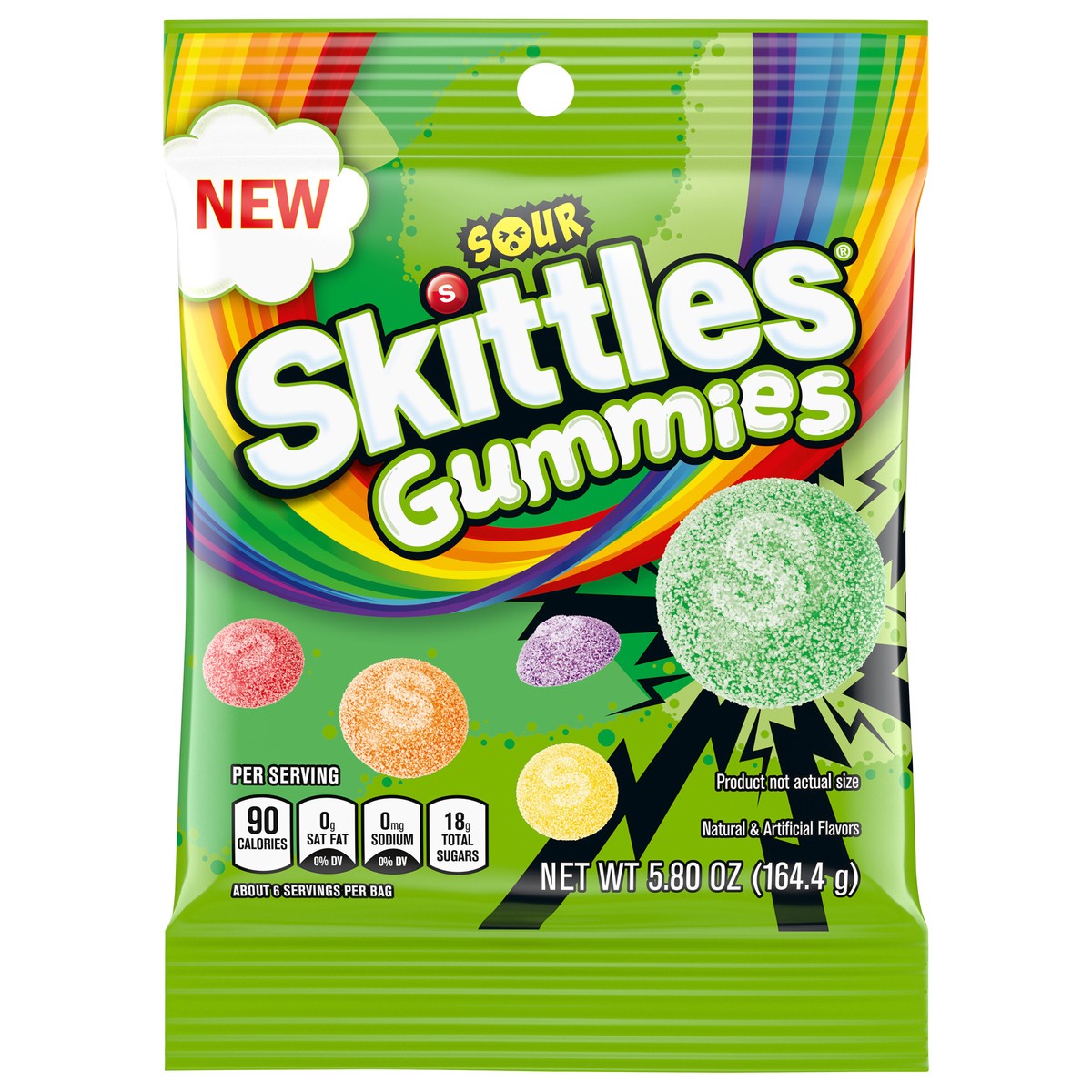 slide 1 of 8, SKITTLES Sour Gummies Chewy Candy Assortment, 5.8 oz Bag, 5.8 oz