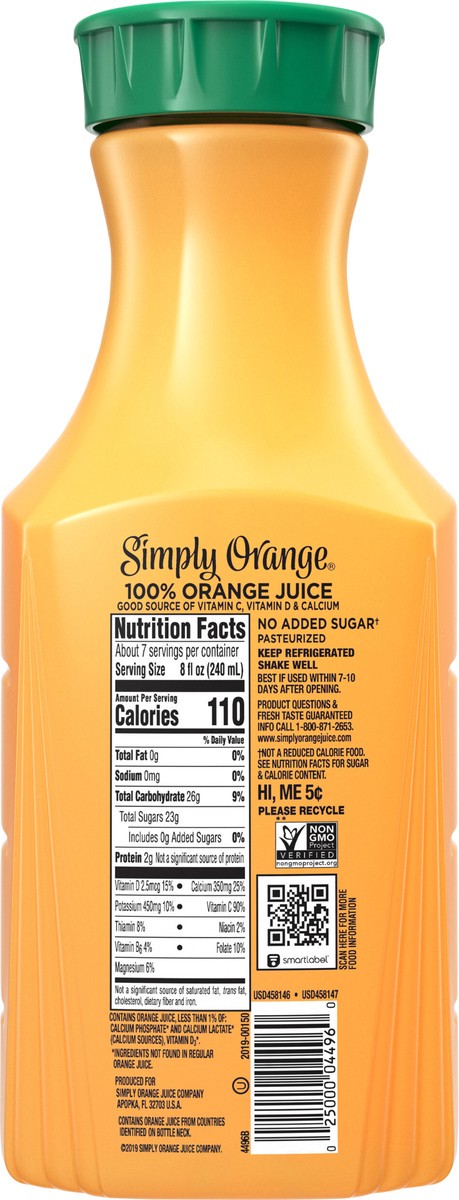 slide 2 of 5, Simply Orange Juice with Calcium, 52 fl oz, 52 fl oz
