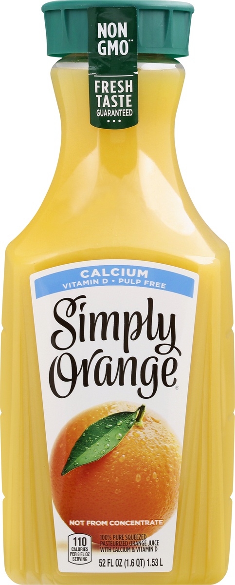 slide 8 of 11, Simply Orange Orange 100% Juice 52 oz, 52 fl oz