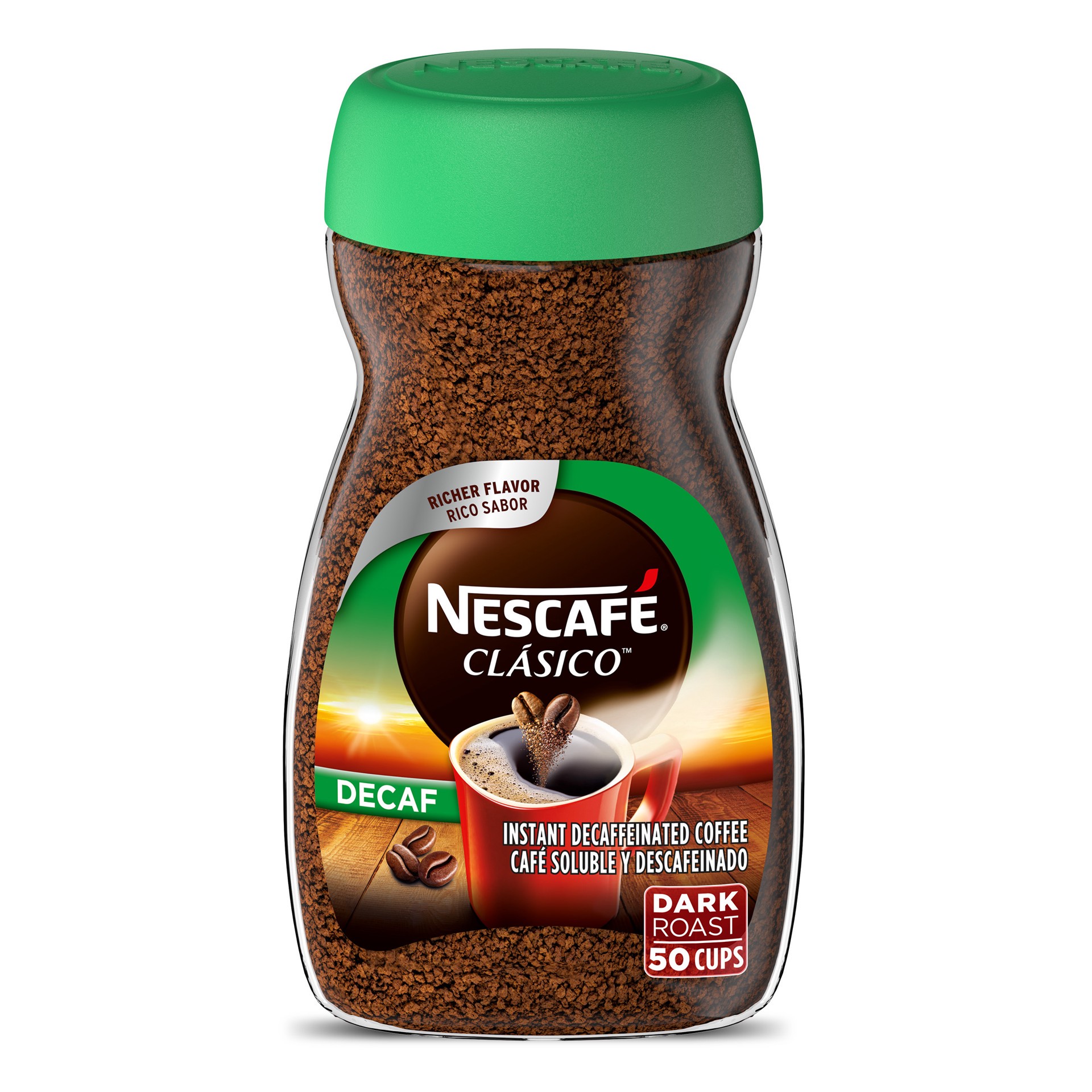 slide 1 of 12, Nescafé NESCAFÉ CLÁSICO, Instant Coffee, Decaf Dark Roast, 1 Jar - 3.5 oz, 3.5 oz