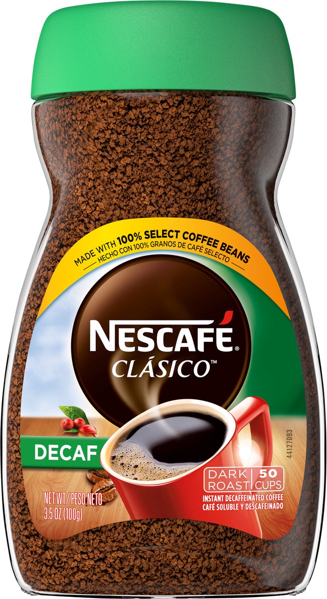 slide 1 of 12, NESCAFE CLASICO Decaf Dark Roast Instant Coffee 3.5 oz. Jar, 3.5 oz