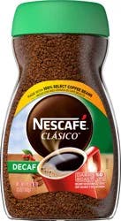 NESCAFÉ CLÁSICO, Instant Coffee, Decaf Dark Roast, 1 Jar (3.5 Oz)