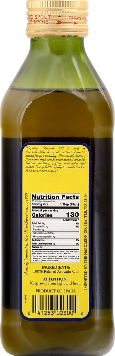 slide 8 of 9, Napoleon Avocado Oil - 16.9 fl oz, 16.9 fl oz