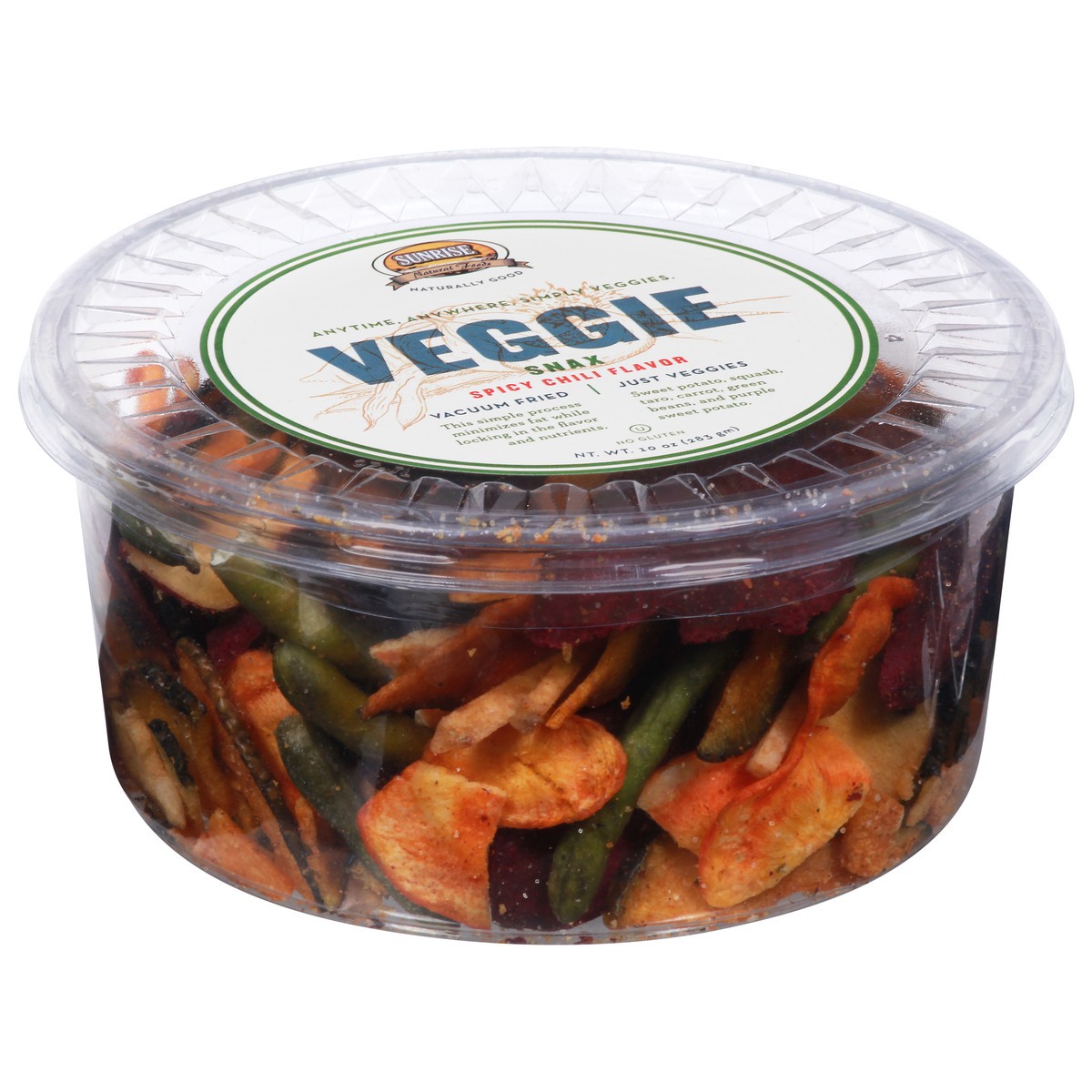 slide 3 of 9, Sunrise Natural Foods Veggie Spicy Chili Flavor Snax 10 oz, 10 oz