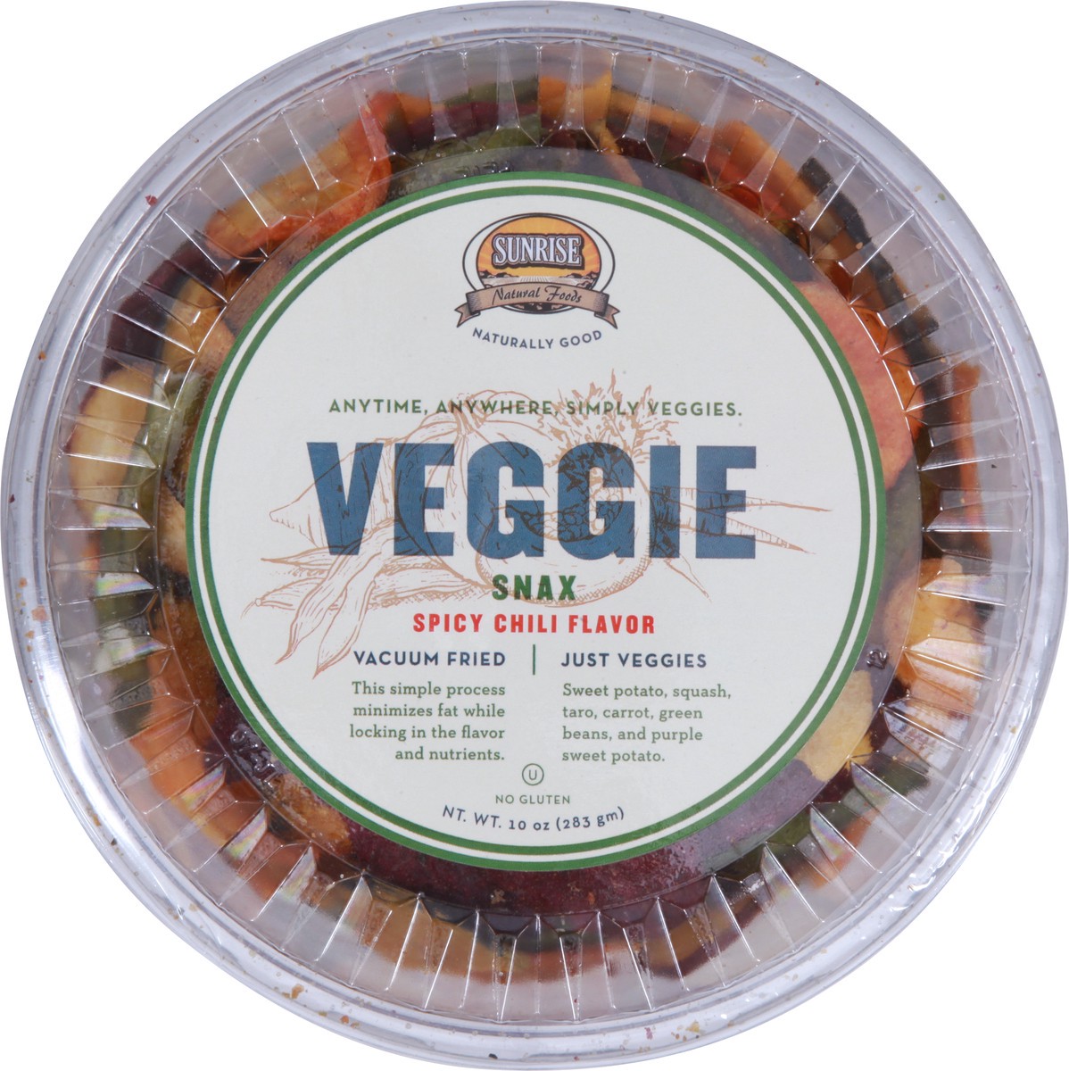 slide 7 of 9, Sunrise Natural Foods Veggie Spicy Chili Flavor Snax 10 oz, 10 oz
