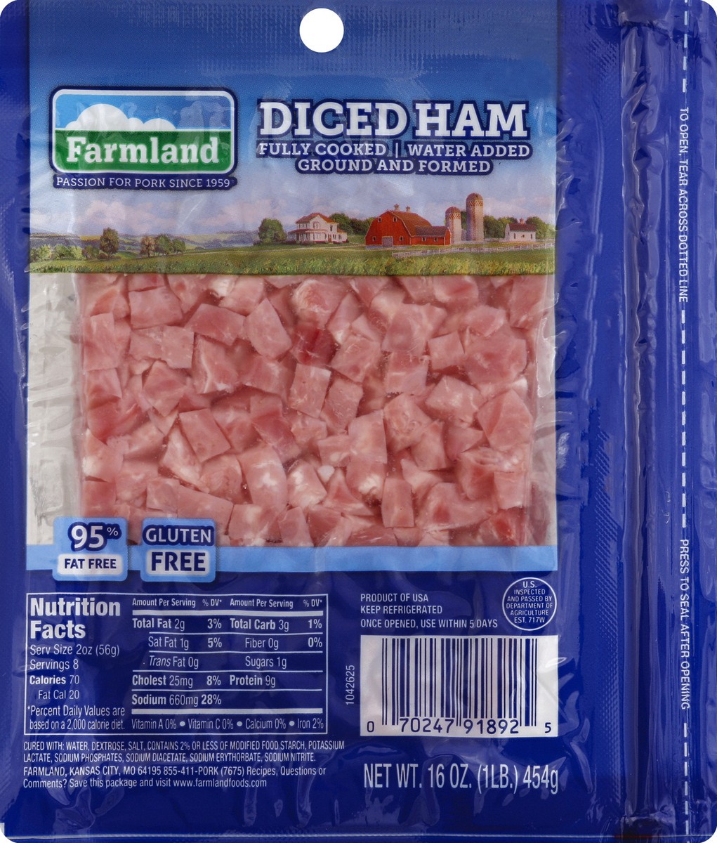 slide 3 of 3, Farmland Ham, Diced, 16 oz