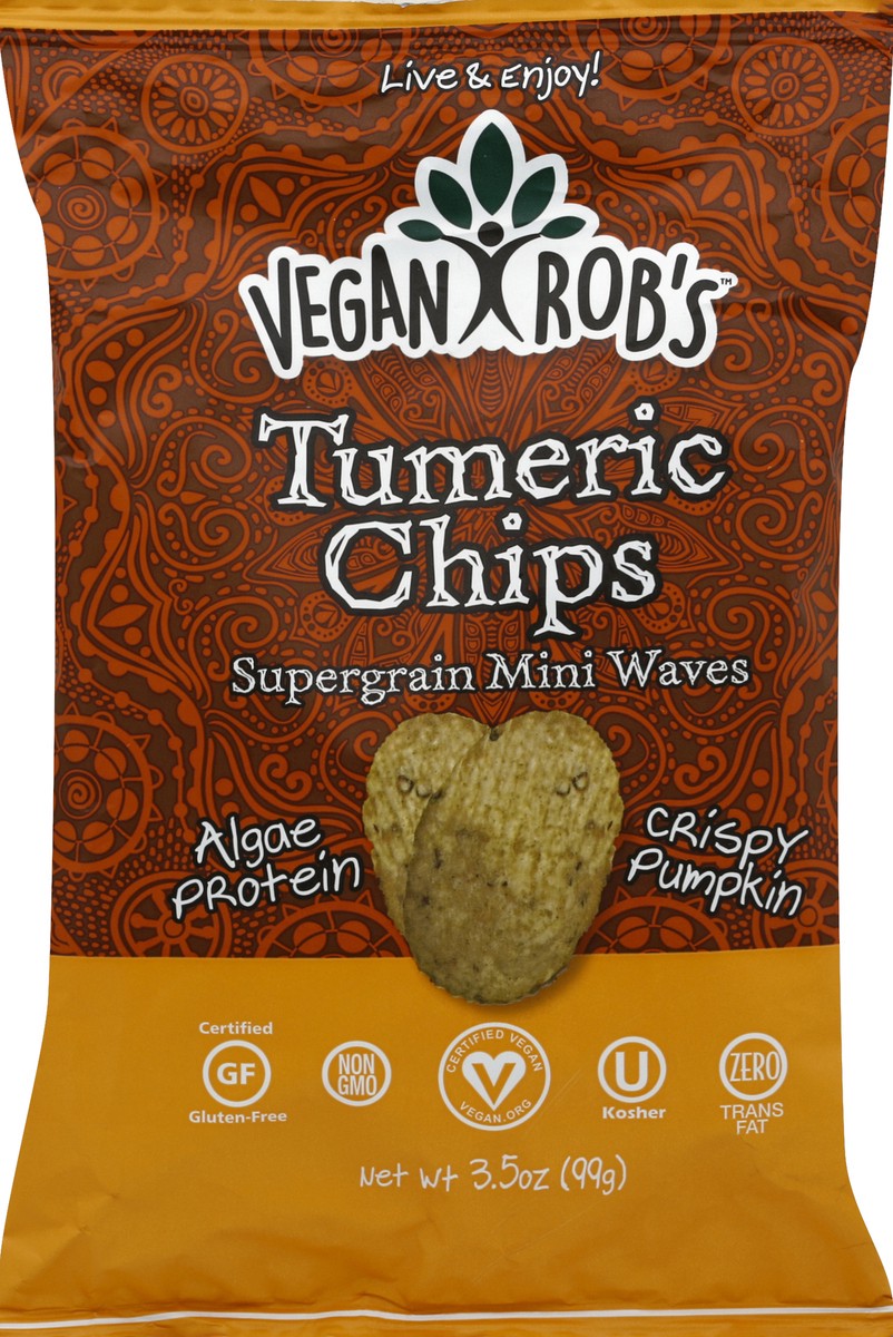 slide 5 of 5, Vegan Rob's Chips, Tumeric, 3.5 oz