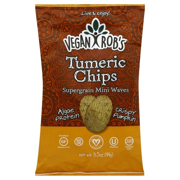 slide 1 of 5, Vegan Rob's Chips, Tumeric, 3.5 oz