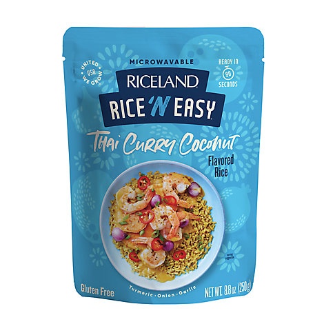 slide 1 of 1, Riceland Rice N Easy Microwavable Rice Thai Curry Coconut Pouch, 8.8 oz