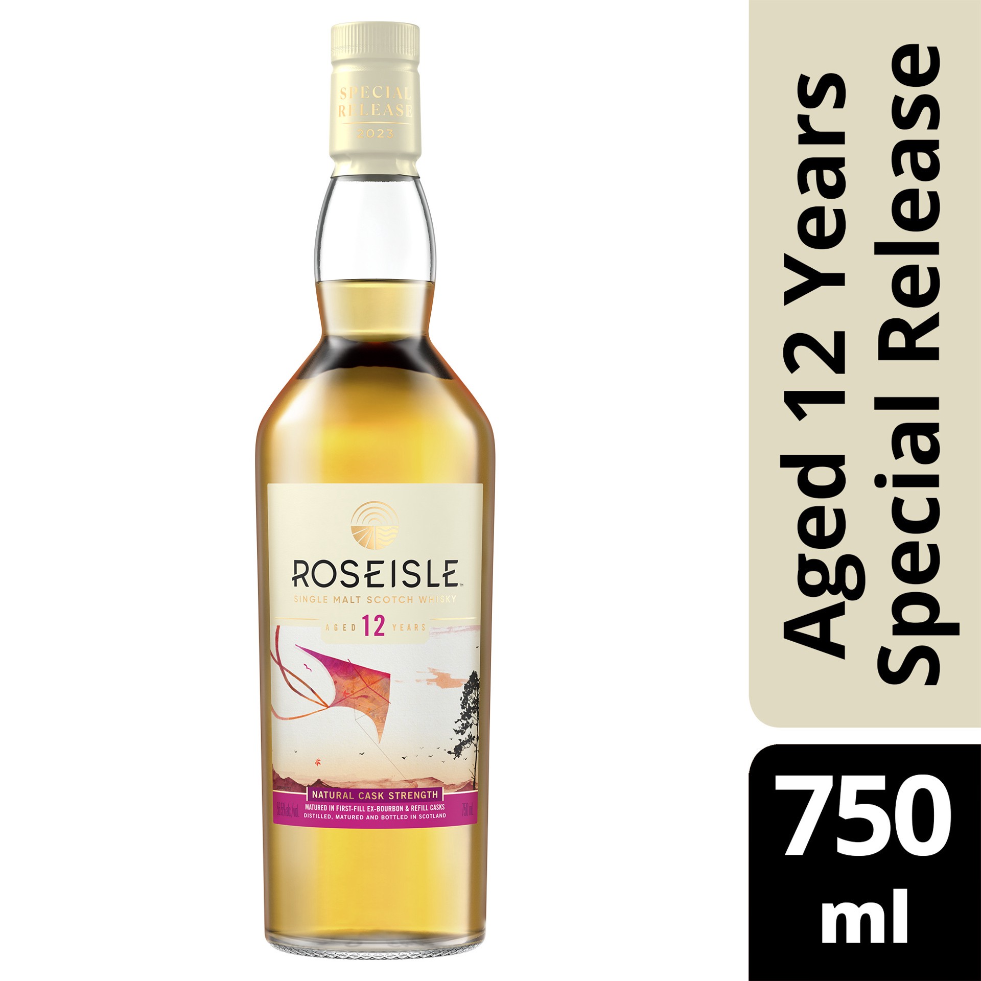 slide 5 of 5, Roseisle The Origami Kite 12 Year Old Single Malt Scotch Whisky, 750 mL, 750 ml
