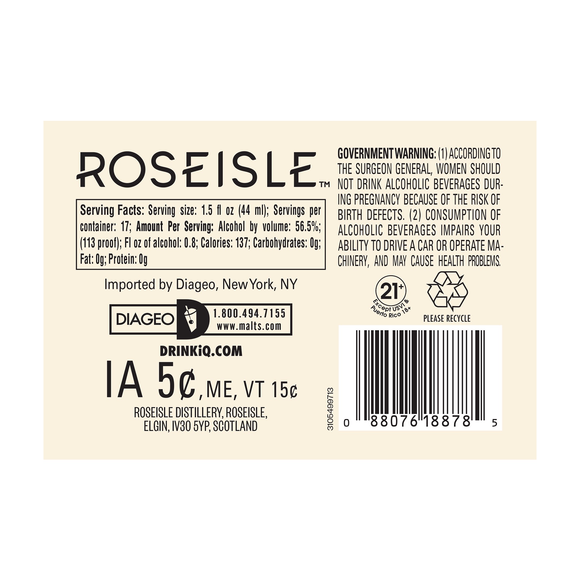 slide 2 of 5, Roseisle The Origami Kite 12 Year Old Single Malt Scotch Whisky, 750 mL, 750 ml