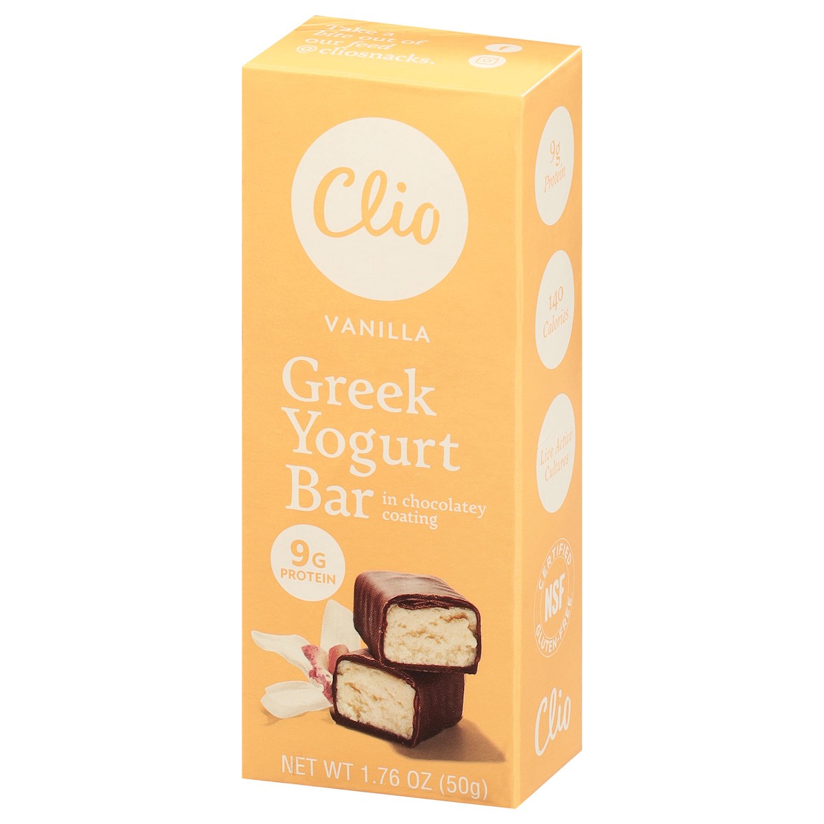 slide 7 of 11, Clio Vanilla Greek Yogurt Bar, 1.76 fl oz