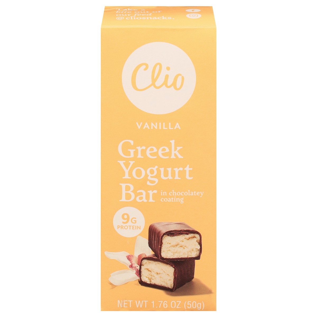 slide 9 of 11, Clio Vanilla Greek Yogurt Bar, 1.76 fl oz