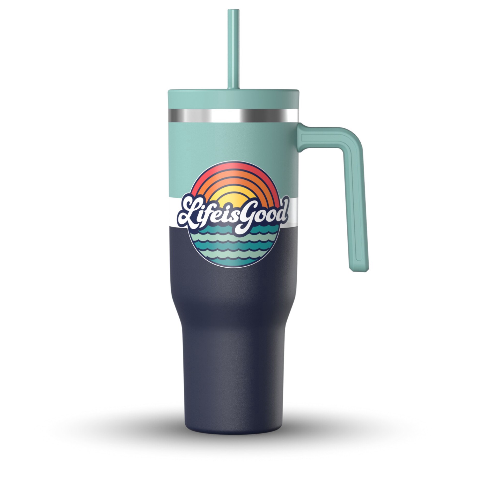 slide 1 of 1, LIFE IS GOOD Voyager 40 Lig Rainbow Teal Navy, 1 ct