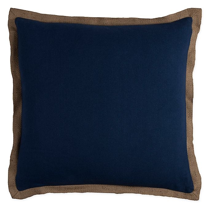 slide 1 of 1, Rizzy Home Rizzy Solid Square Indoor/Outdoor Throw Pillow - Navy/Blue, 1 ct