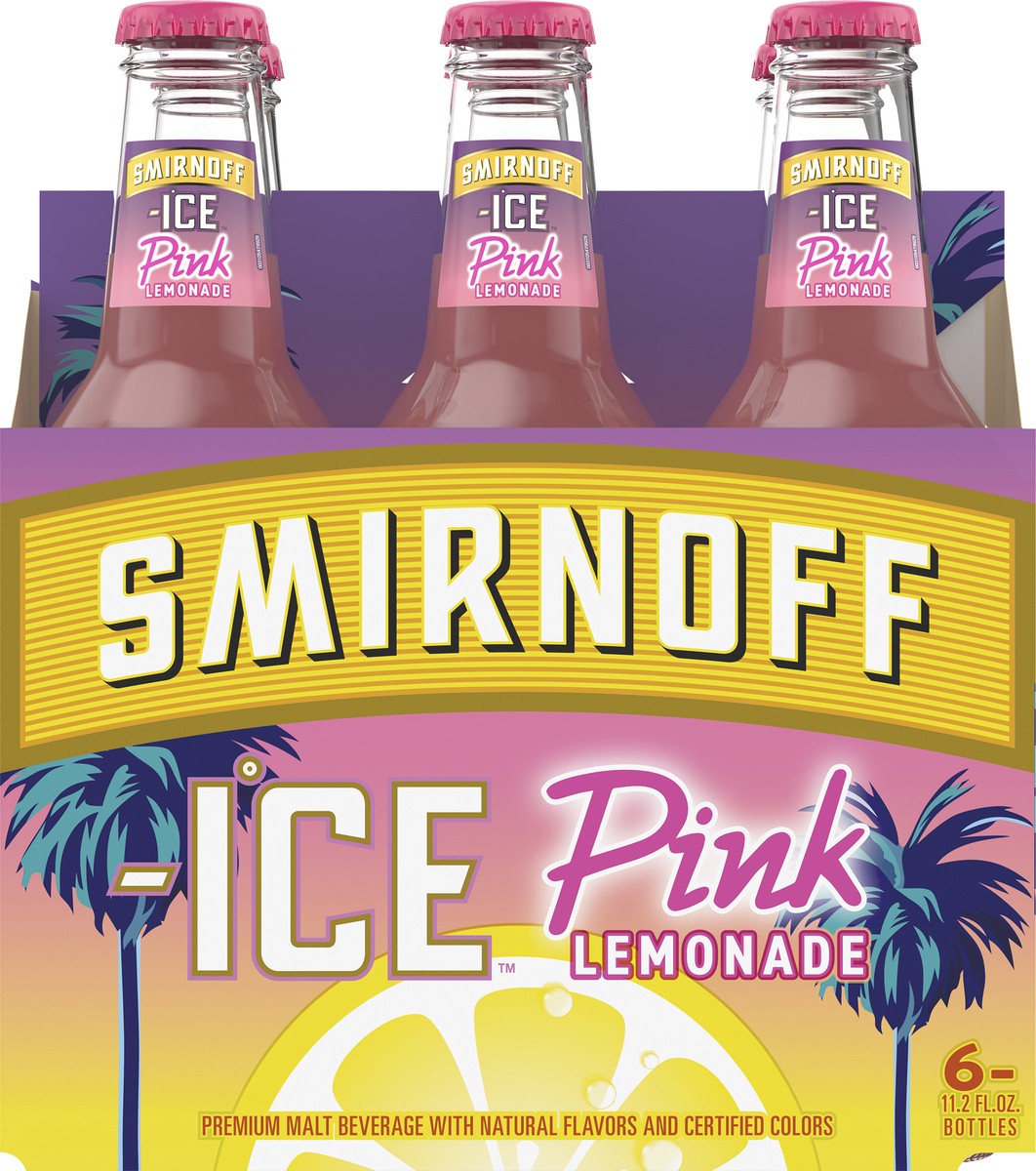 slide 1 of 10, Smirnoff Ice Premium Pink Lemonade Malt Beverage 6 ea, 6 ct