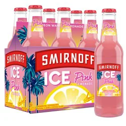 Smirnoff Ice Premium Pink Lemonade Malt Beverage, 6 ea