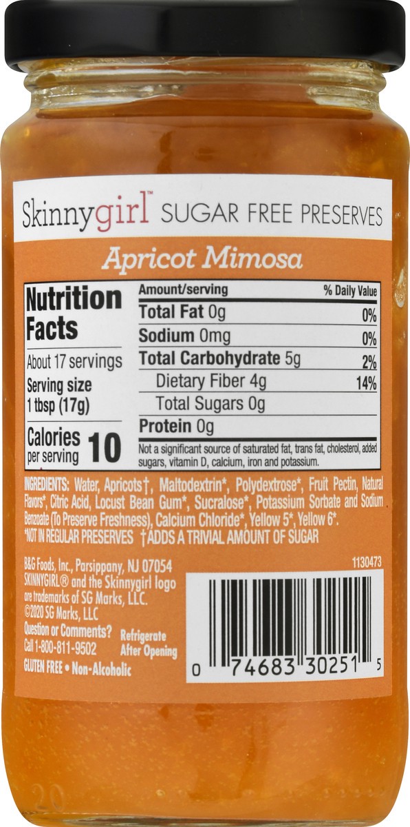 slide 8 of 13, Skinnygirl Sugar Free Apricot Preserves, Kosher, 10 oz, 10 oz