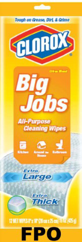 slide 1 of 1, Clorox Big Jobs Citrus Scent Wipes, 12 ct