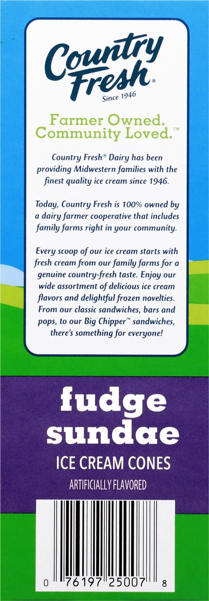 slide 4 of 17, Country Fresh Fudge Sundae Ice Cream Cones 4 - 4.6 fl oz Cones, 4 ct