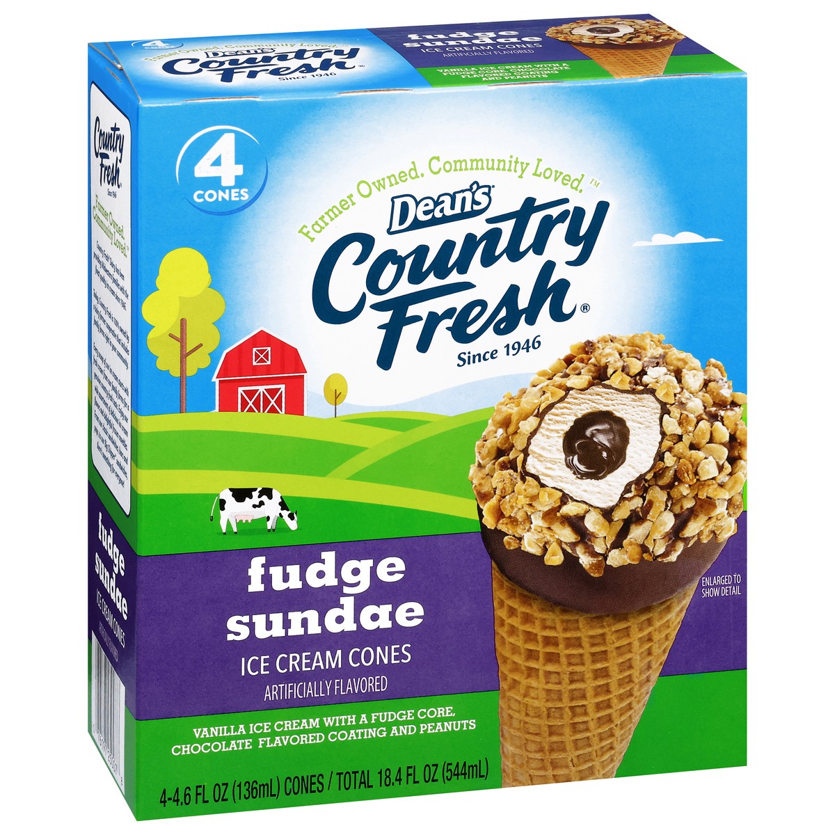 slide 6 of 17, Country Fresh Fudge Sundae Ice Cream Cones 4 - 4.6 fl oz Cones, 4 ct