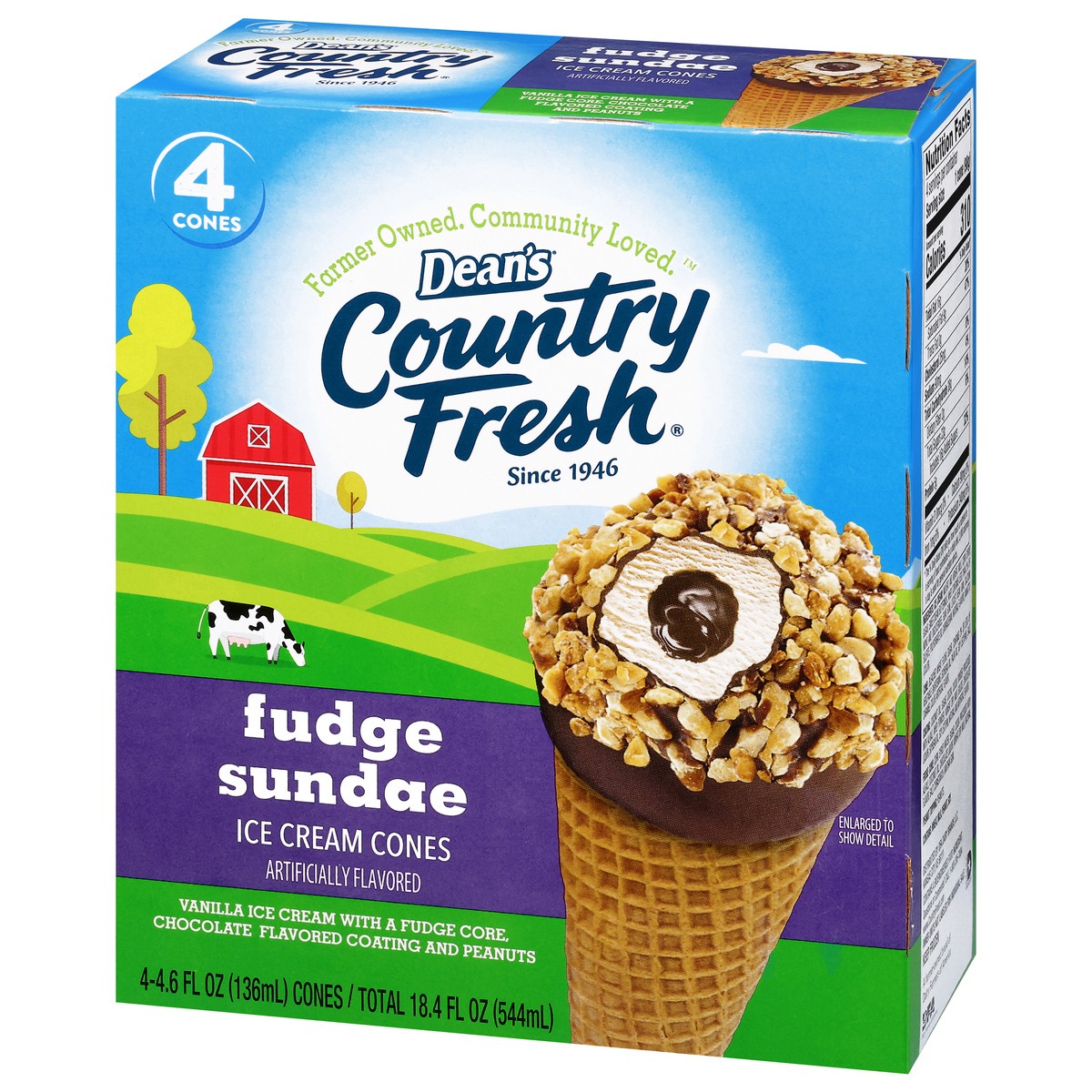 slide 12 of 17, Country Fresh Fudge Sundae Ice Cream Cones 4 - 4.6 fl oz Cones, 4 ct