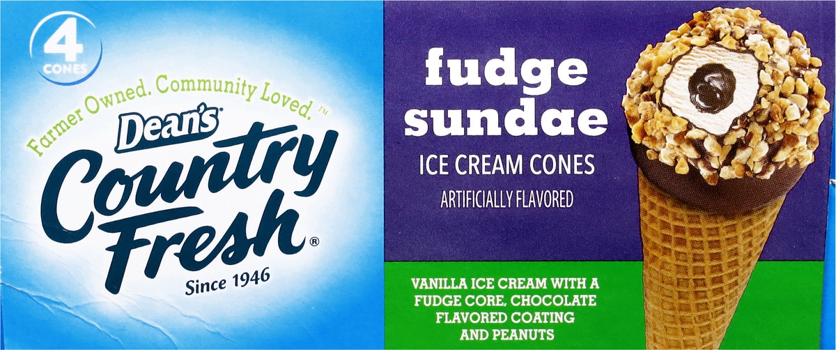 slide 5 of 17, Country Fresh Fudge Sundae Ice Cream Cones 4 - 4.6 fl oz Cones, 4 ct