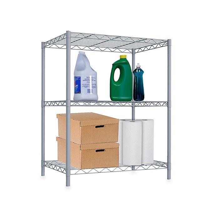 slide 1 of 2, Home Basics 3-Tier Wire Shelf, 1 ct