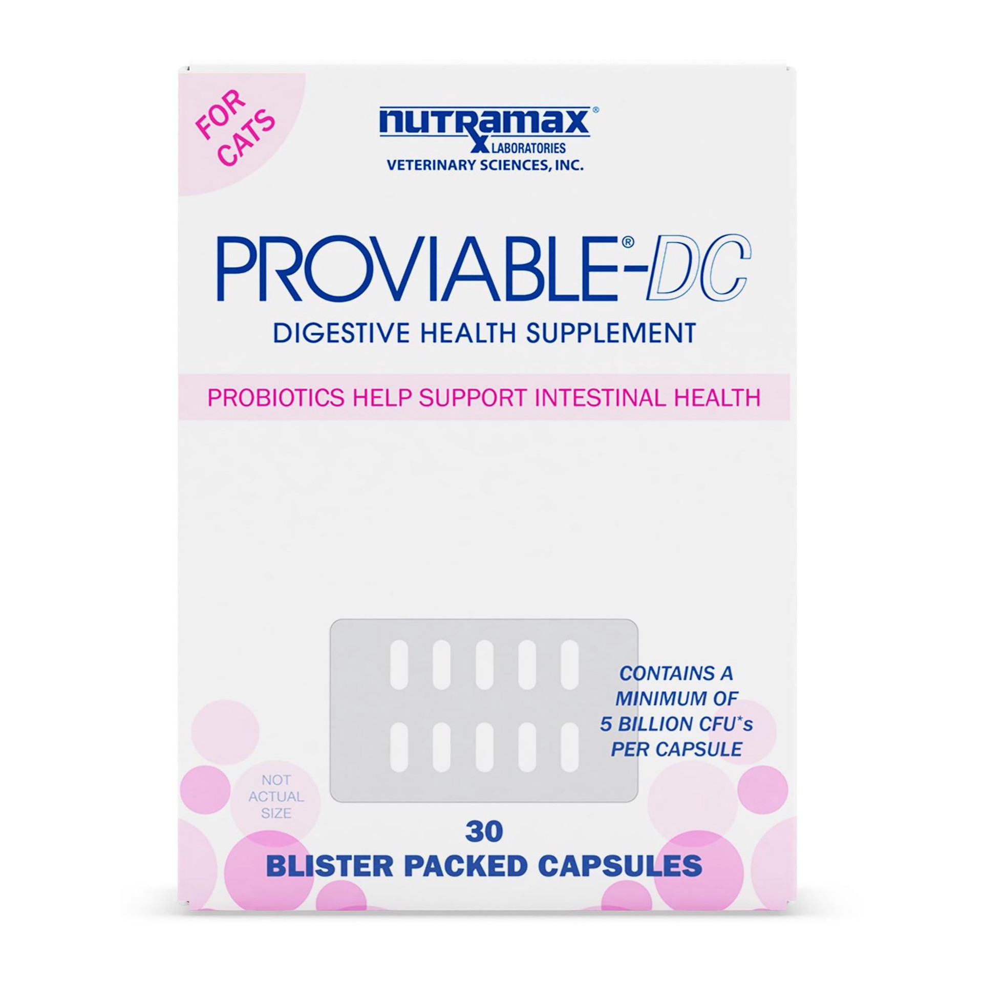 slide 1 of 1, Proviable-DC Digestive Health Supplement Capsules for Cats, 30 ct