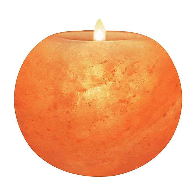 slide 1 of 6, Himalayan Glow Salt Sun Globe Candle Holder, 1 ct