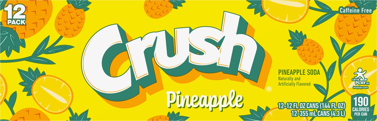 slide 3 of 7, Crush Soda Pineapple, 12 ct; 12 fl oz