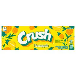 Crush Pineapple Soda, 12 fl oz cans, 12 pack