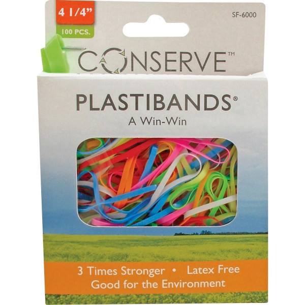 slide 4 of 7, Baumgarten's Baumgartens® Plastibands, 4 1/4"", Assorted Colors, Pack Of 100, 1 ct