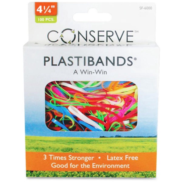 slide 2 of 7, Baumgarten's Baumgartens® Plastibands, 4 1/4"", Assorted Colors, Pack Of 100, 1 ct