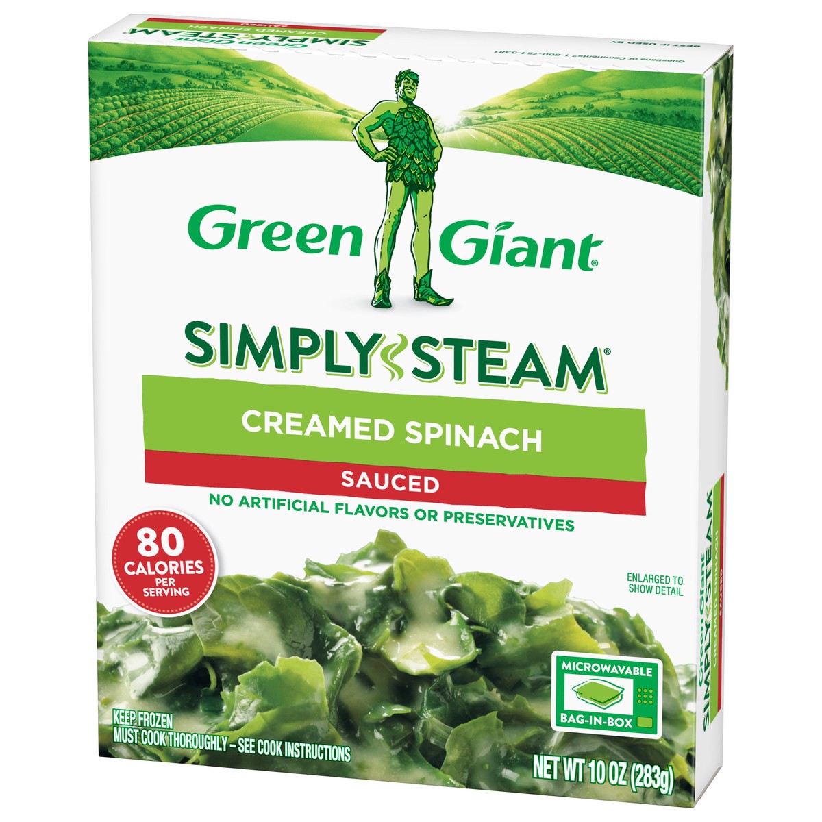 slide 3 of 9, Green Giant Simply Steam Sauced Creamed Spinach 10 oz, 10 oz