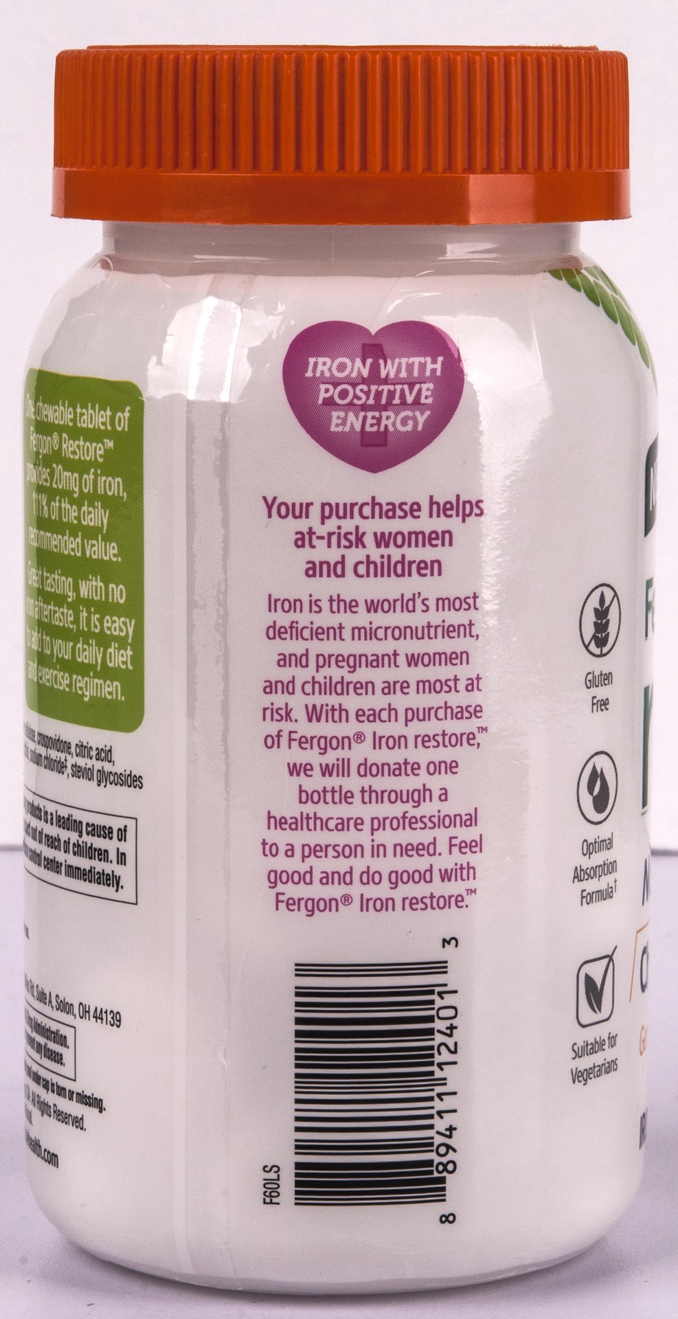 slide 2 of 4, Fergon Iron Restore Non-Constipating Chewable Tablets, 60 ct