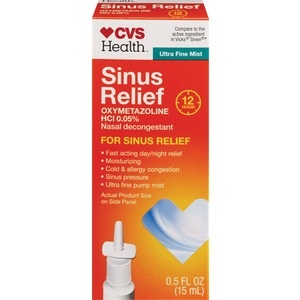 slide 1 of 1, CVS Health 12 Hour Ultra Fine Mist Sinus Relief Nasal Spray, 0.5 fl oz; 15 ml