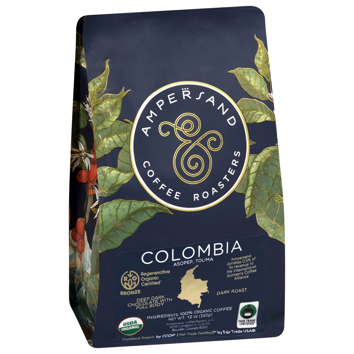 slide 2 of 4, Ampersand Coffee Coffee Wb Colombia 12.000 Oz, 12 oz