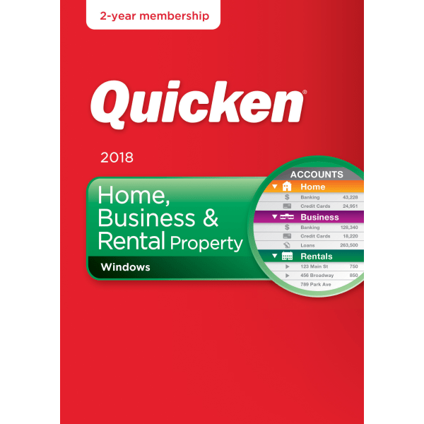 slide 1 of 3, Quicken® Home, Business And Rental Property 2018, PC, Disc, 1 ct