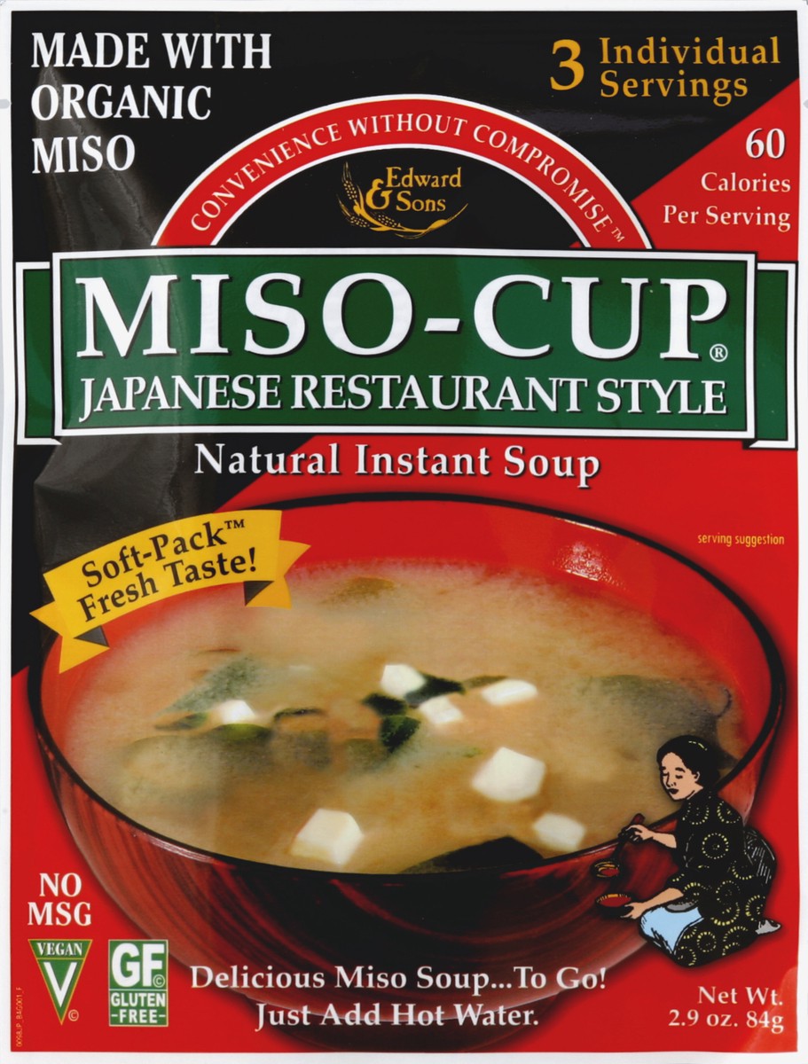 slide 3 of 3, Edward & Sons Natural Instant Soup, Japanese Restaurant Style, 2 oz