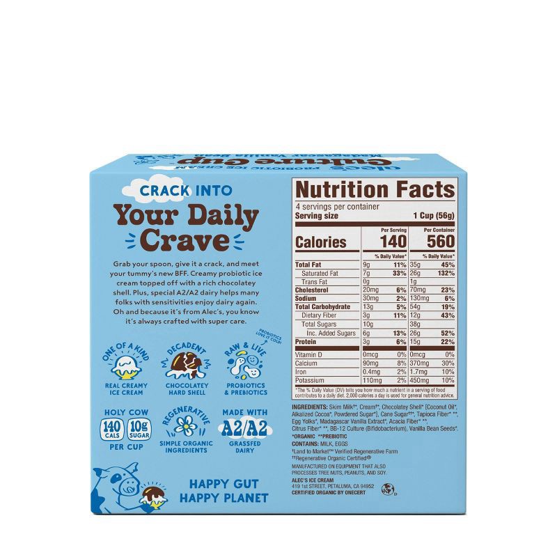 slide 5 of 5, Alecs Icecream Alec's Vanilla Bean Culture Cup, 14 oz