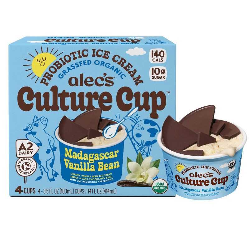 slide 2 of 5, Alecs Icecream Alec's Vanilla Bean Culture Cup, 14 oz