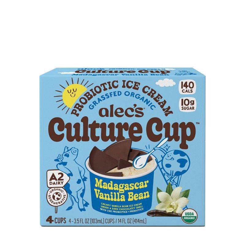slide 1 of 5, Alecs Icecream Alec's Vanilla Bean Culture Cup, 14 oz
