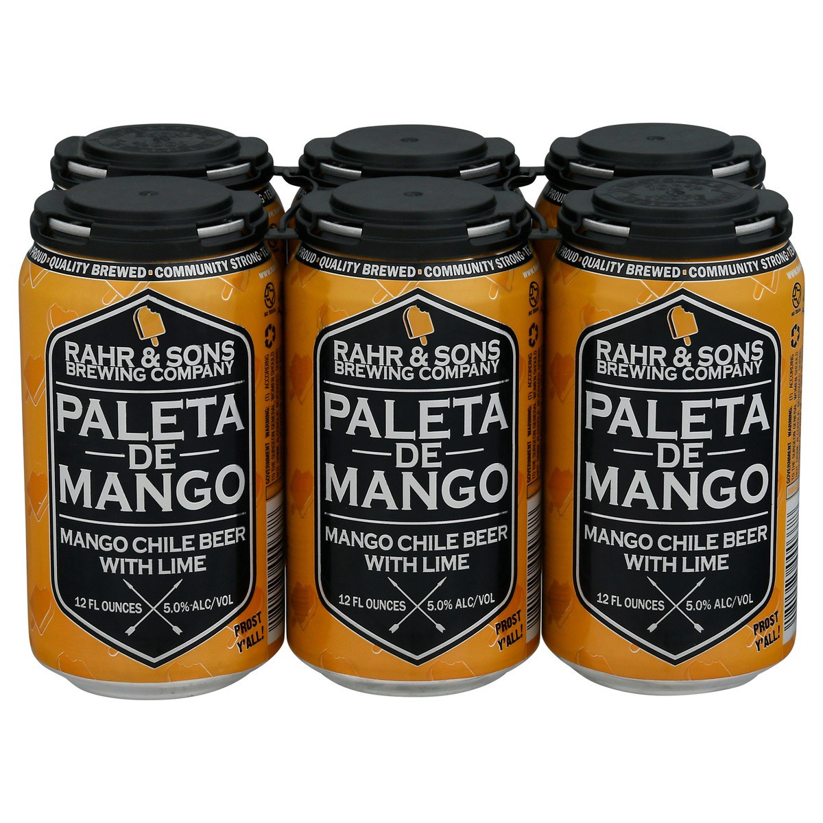 slide 1 of 9, Rahr & Sons Paleta de Mango Beer - 6 ct; 12 oz, 6 ct; 12 oz