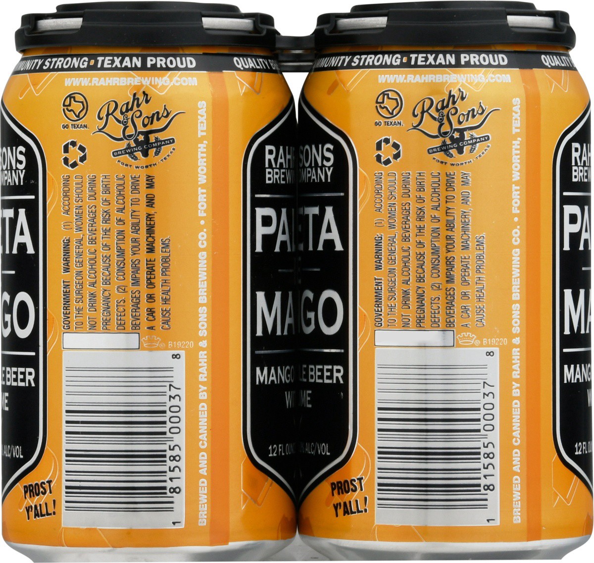 slide 5 of 9, Rahr & Sons Paleta de Mango Beer - 6 ct; 12 oz, 6 ct; 12 oz