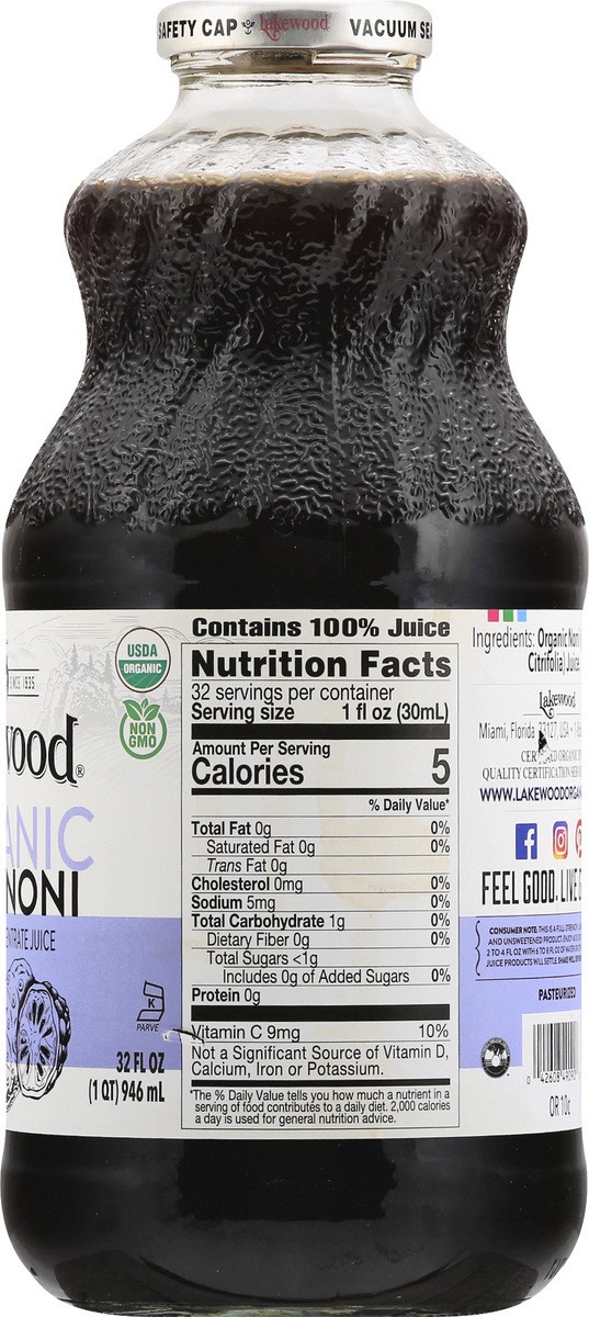 slide 13 of 13, Lakewood Organic Pure Noni Juice- 32 oz, 32 fl oz