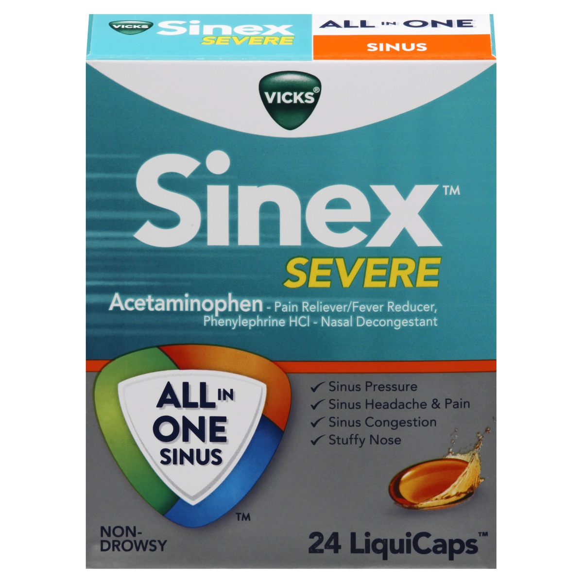 slide 1 of 1, Vicks Sinex Daytime Liquicaps, 24 ct