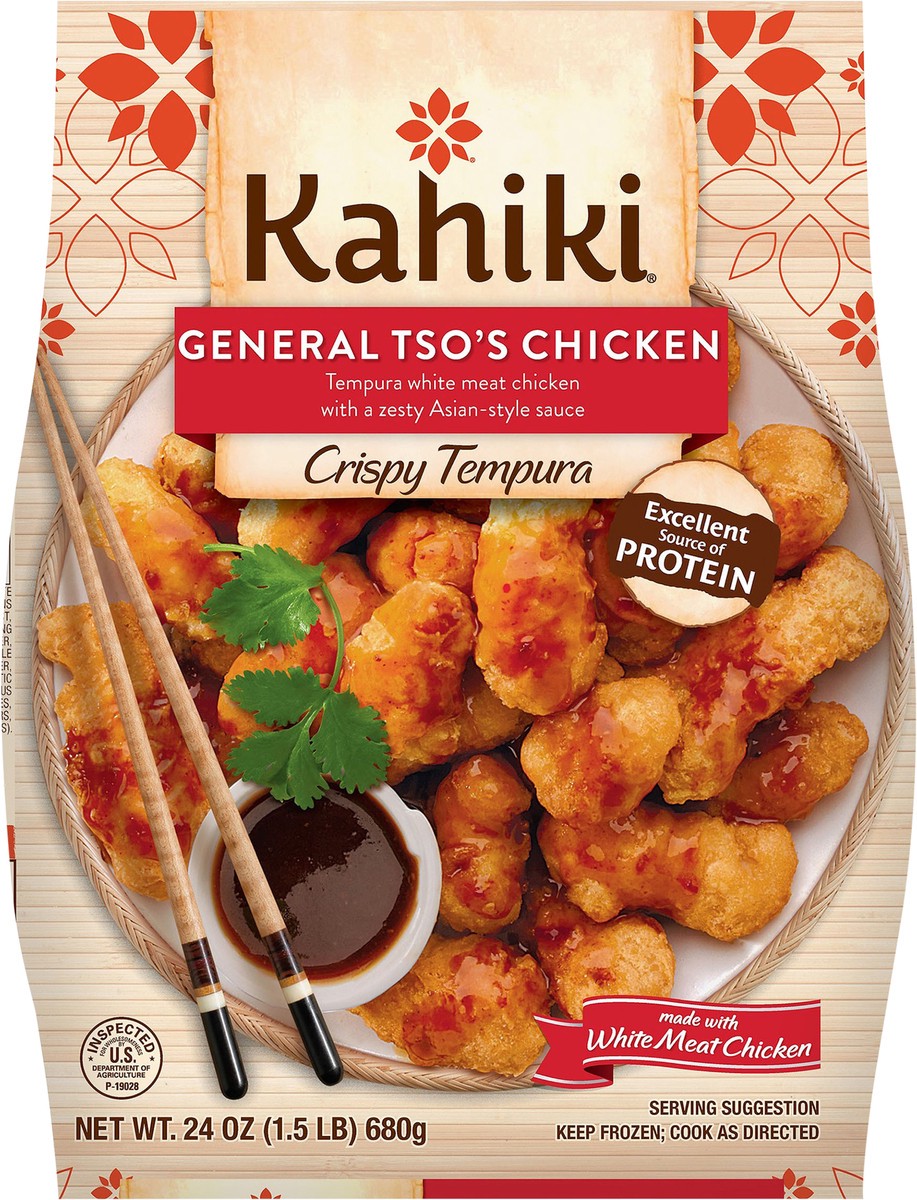 slide 3 of 8, Kahiki General Tso's Chicken Crispy Tempura 24 oz, 24 oz